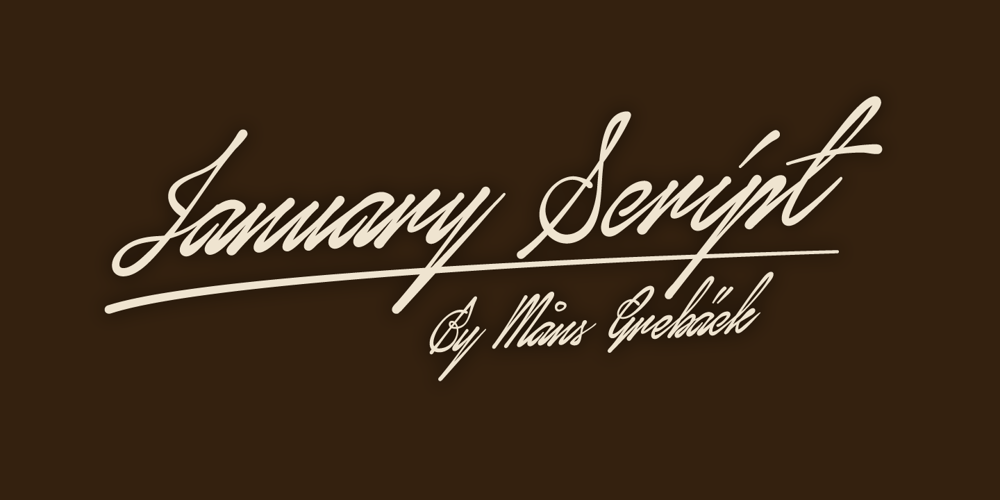 January Script font