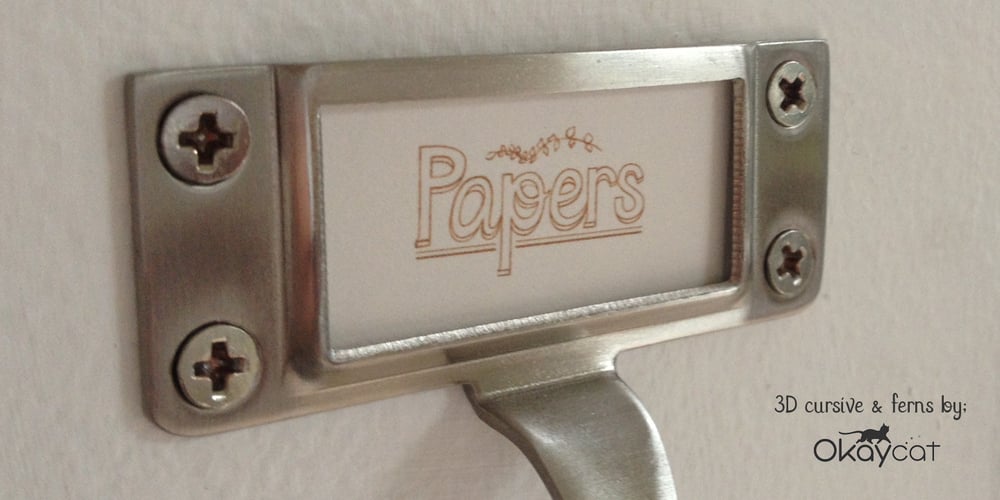 3D Cursive font