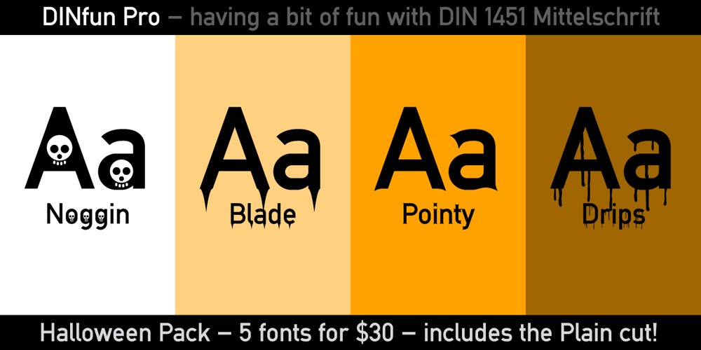 DINfun Pro Halloween font