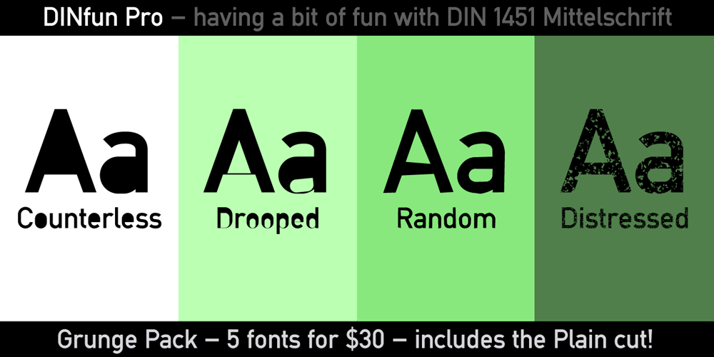 DINfun Pro Grunge font