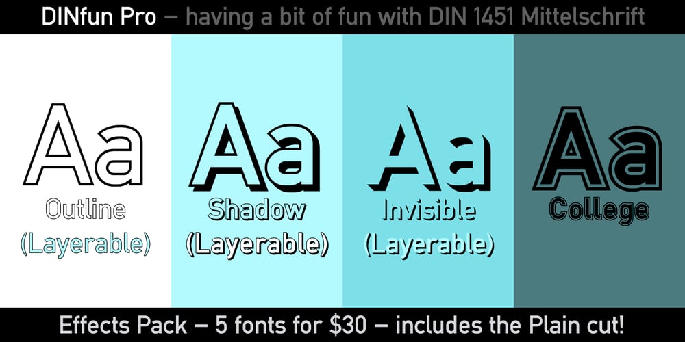 DINfun Pro Effects font