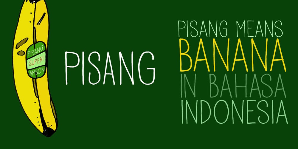 Pisang font