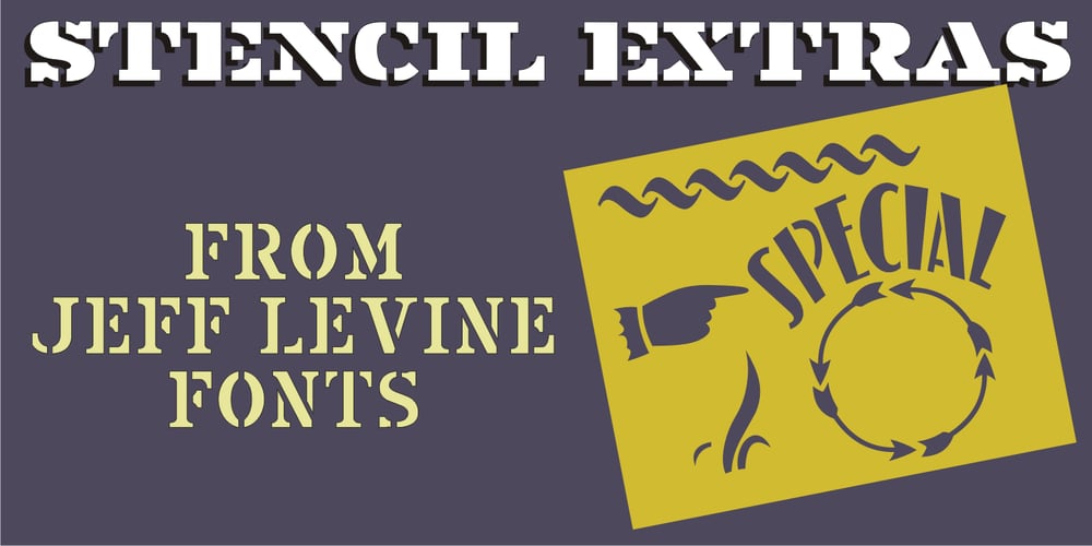 Stencil Extras JNL font