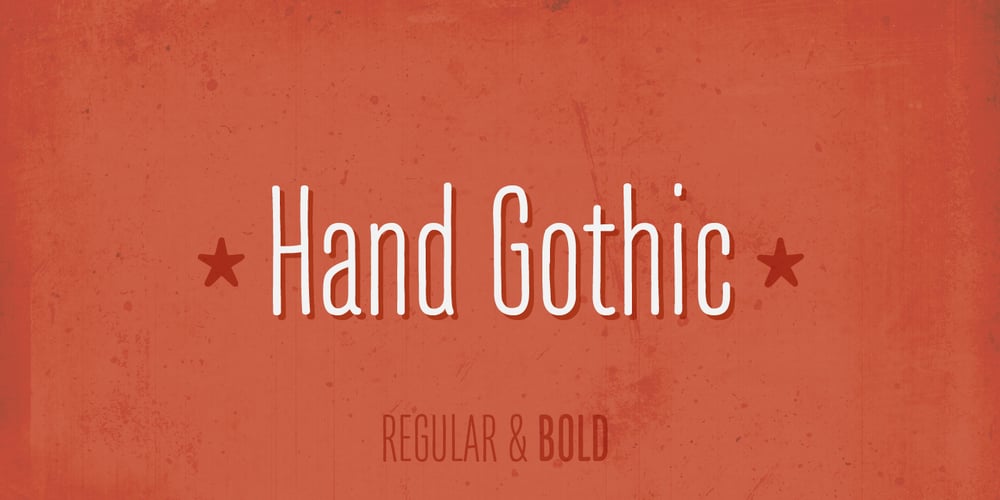Hand Gothic font