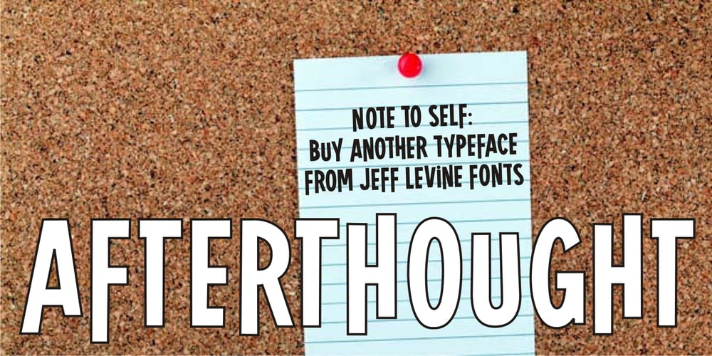 Afterthought JNL font