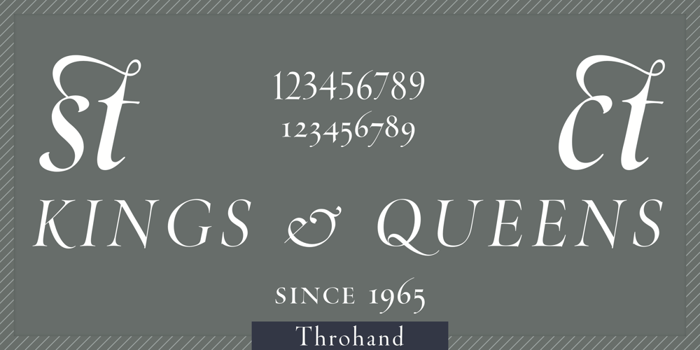 Throhand font