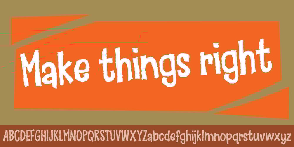 Make Things Right font