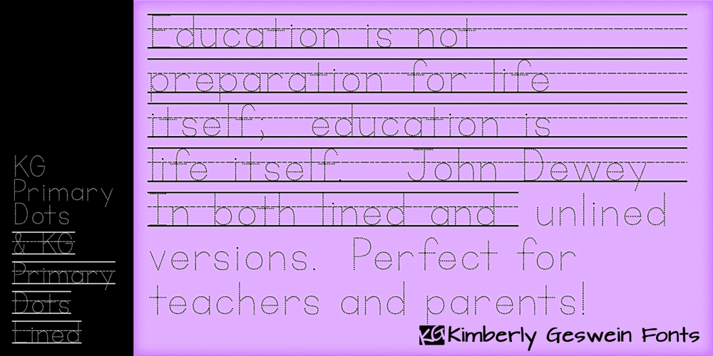 KG Primary Dots font