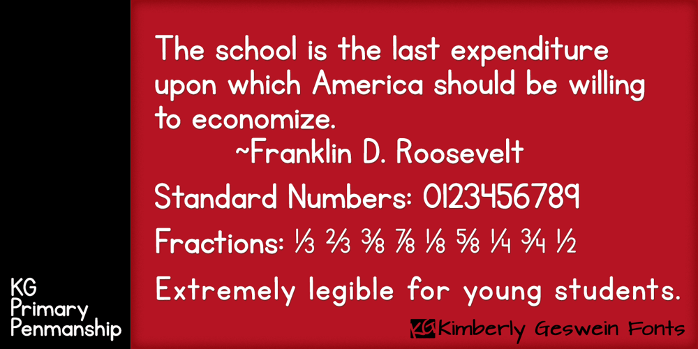 KG Primary Penmanship font