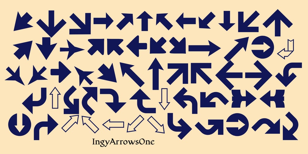IngyArrows font
