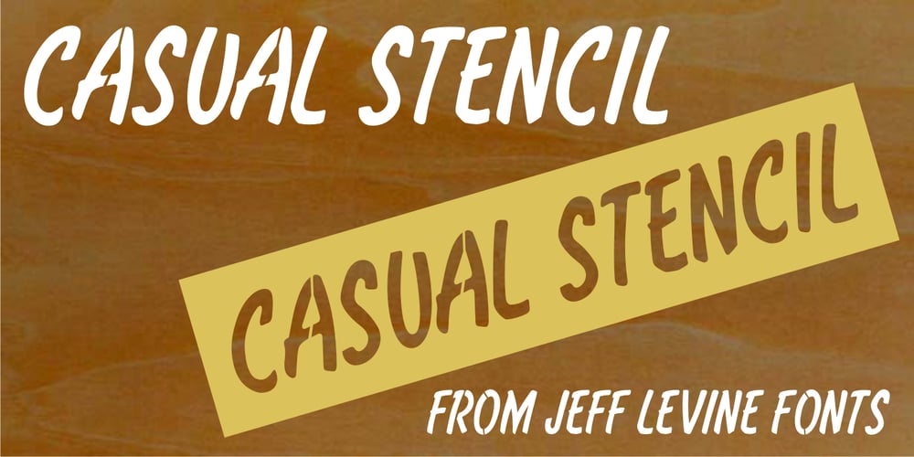 Casual Stencil JNL font