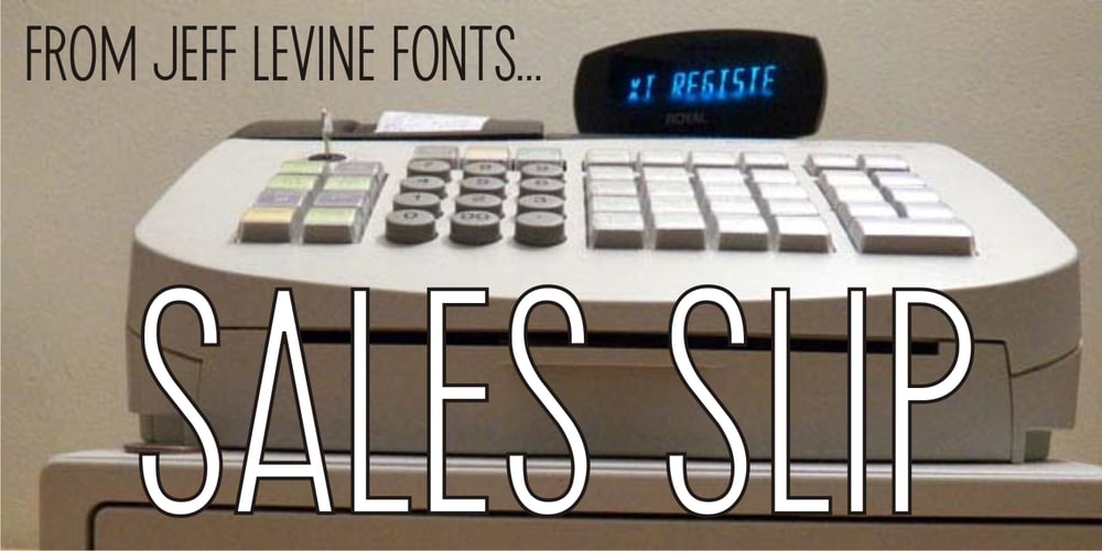 Sales Slip JNL font