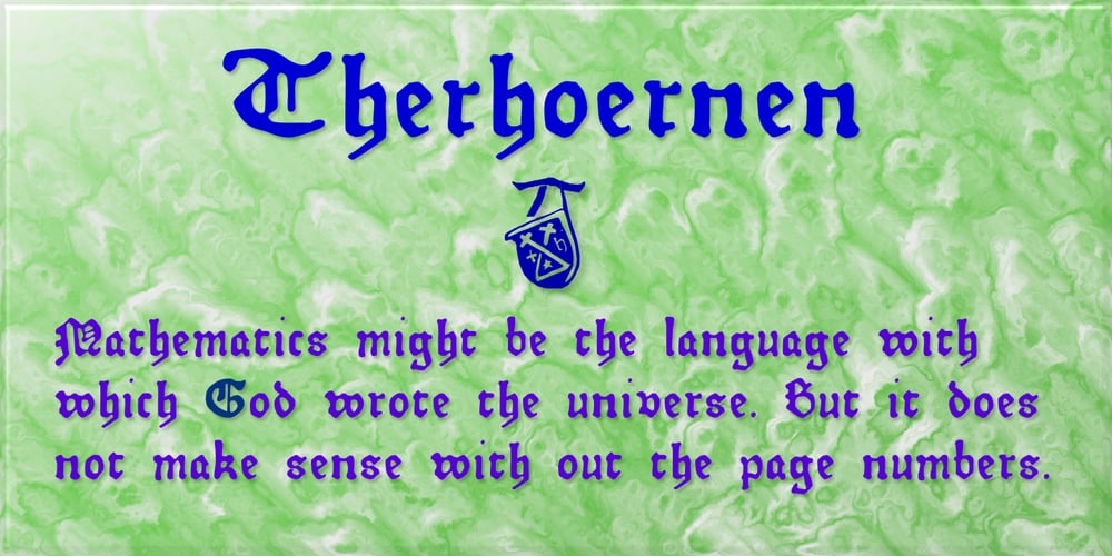 Therhoernen font