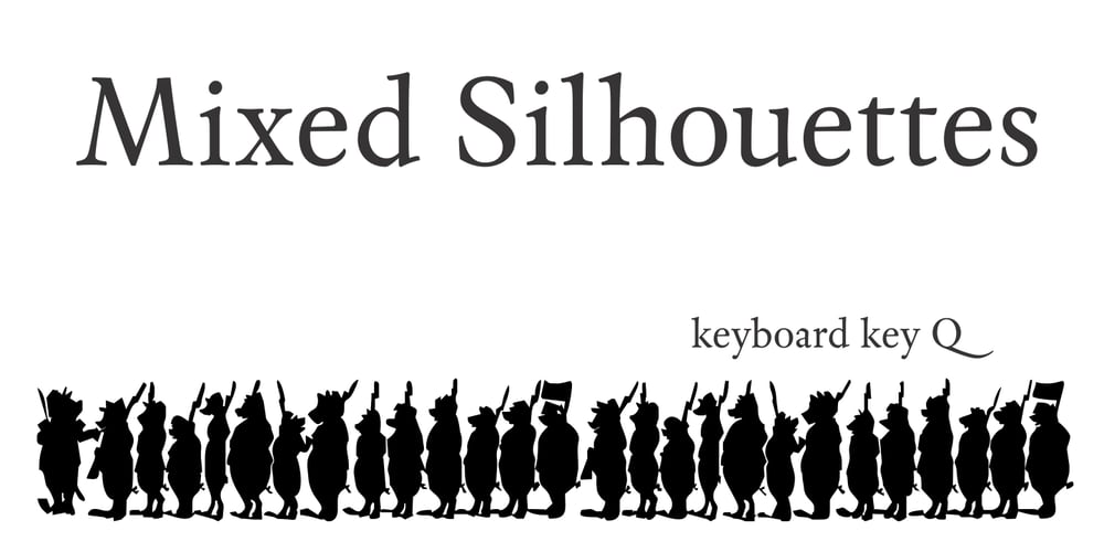 Mixed Silhouettes font