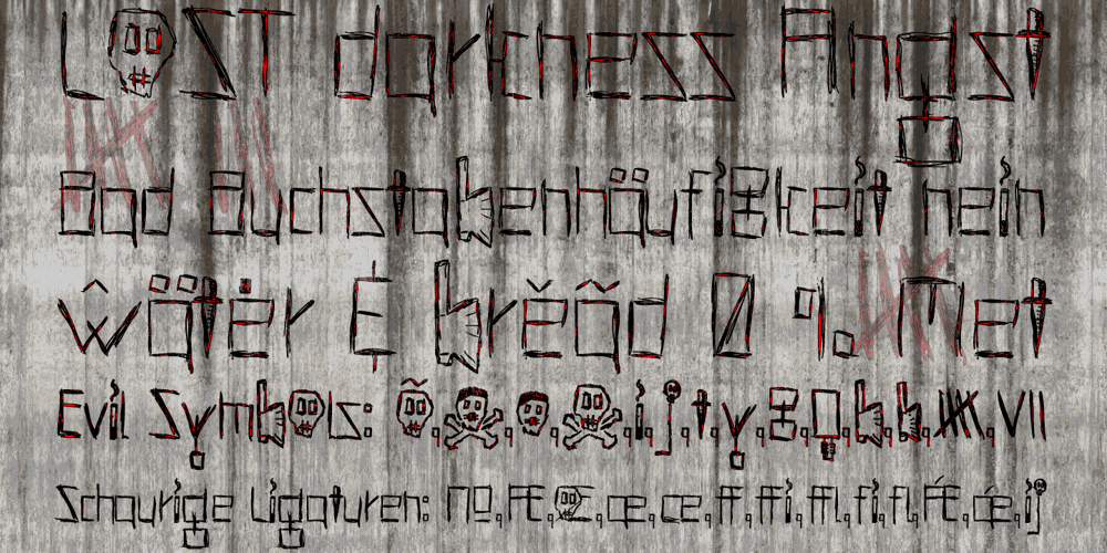 Hells Kittchen Devil God font