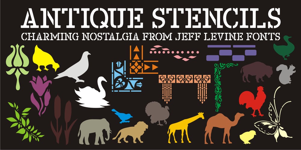 Antique Stencils JNL font