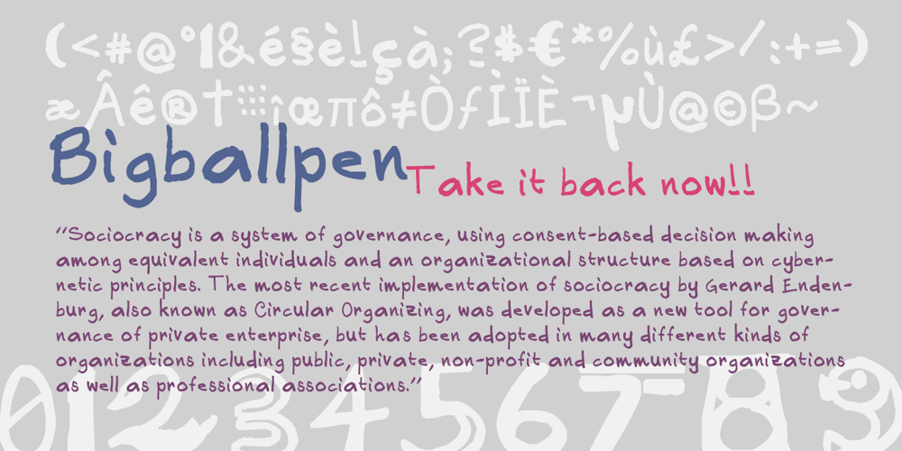 Big Ballpen font