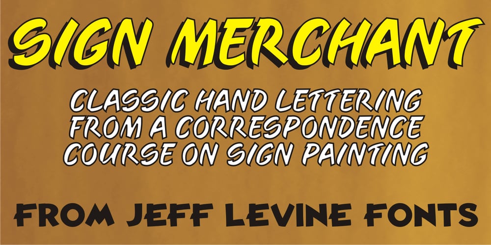 Sign Merchant JNL font