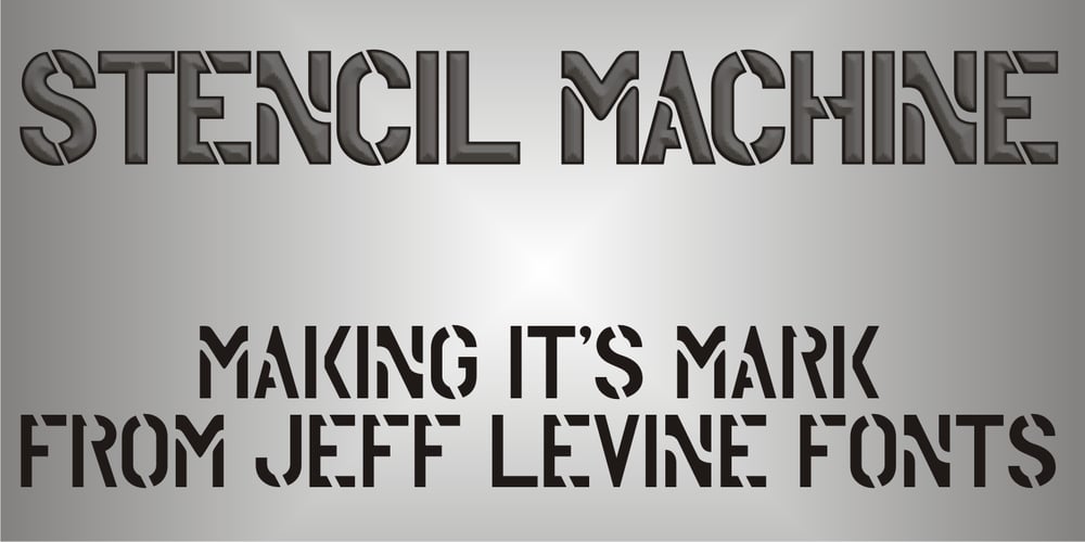 Stencil Machine JNL font
