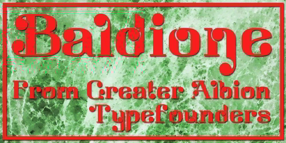 Baldione font