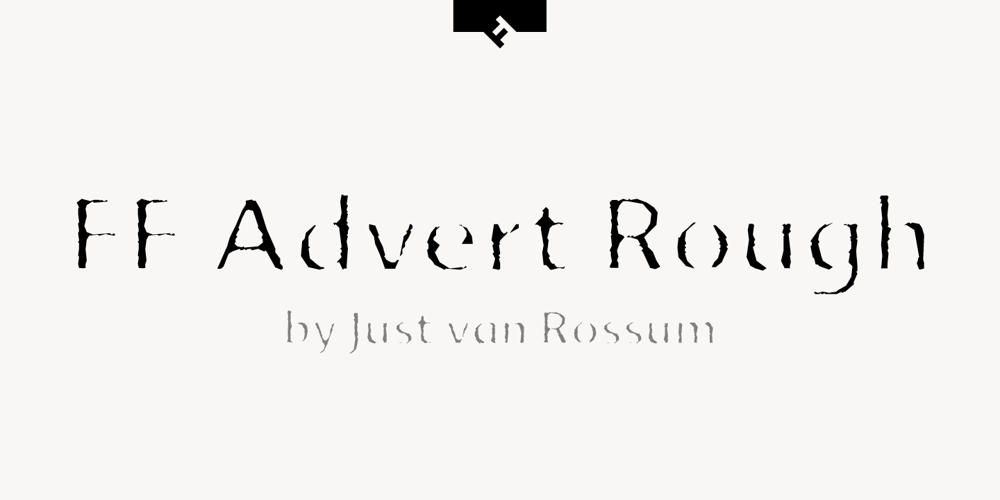 FF Advert Rough font