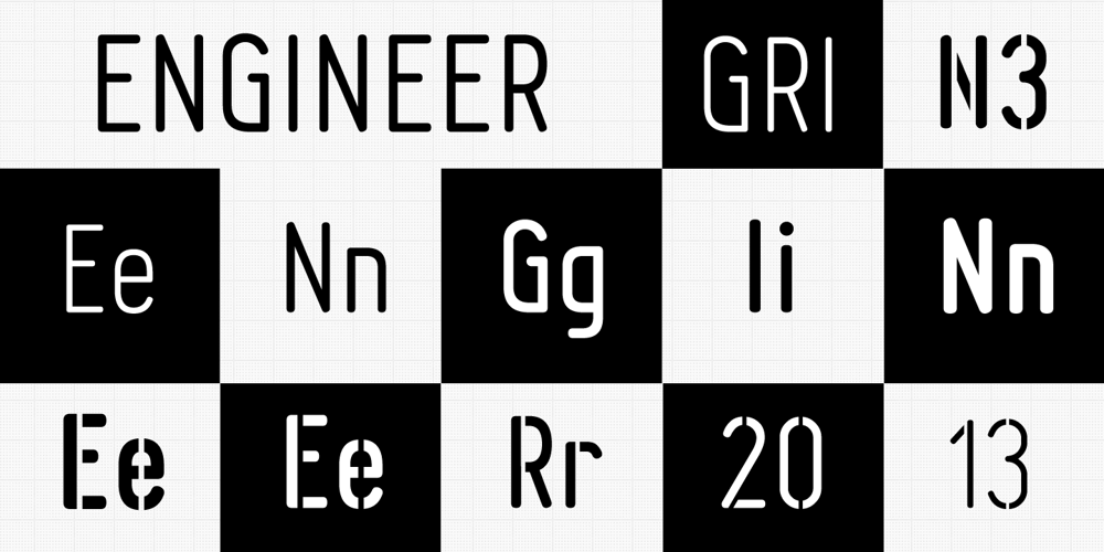 Engineer font