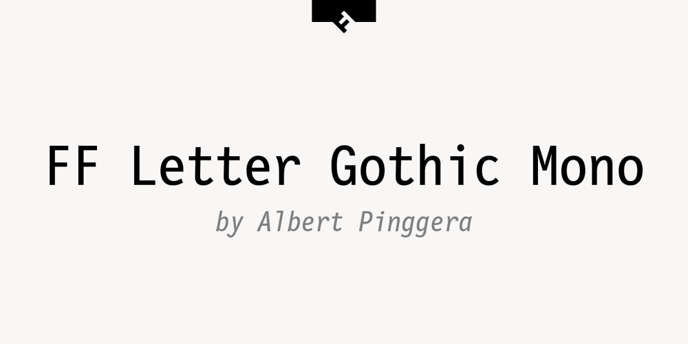 FF Letter Gothic Mono font