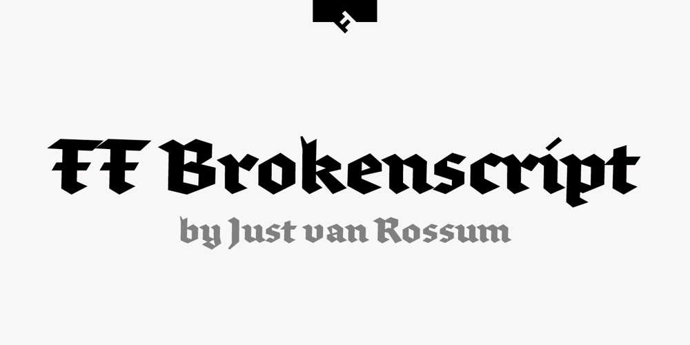 FF Brokenscript font