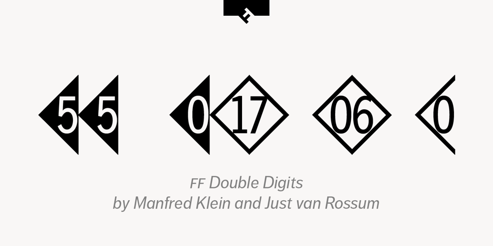 FF Double Digits font