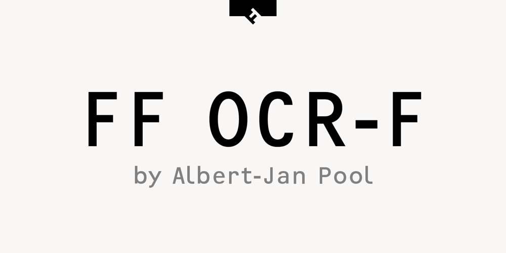 FF OCR-F font
