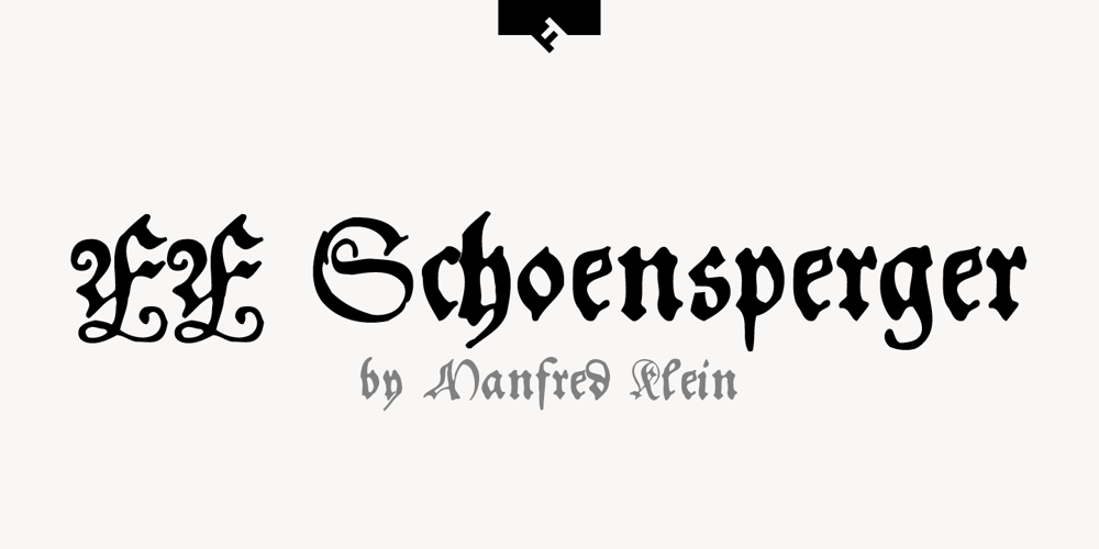 FF Schoensperger font