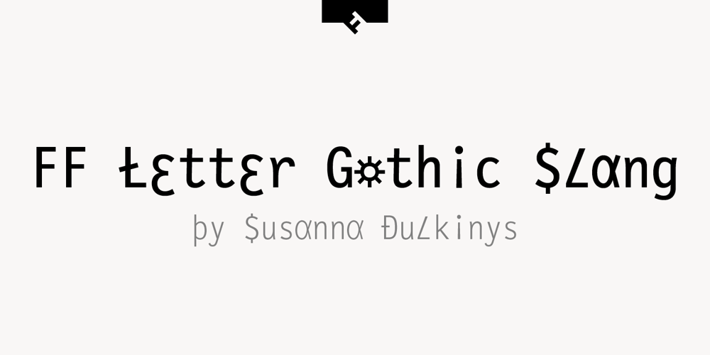 FF Letter Gothic Slang font