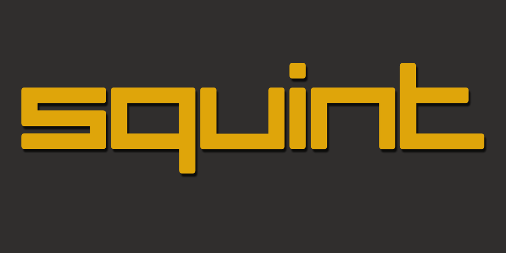 Squint font