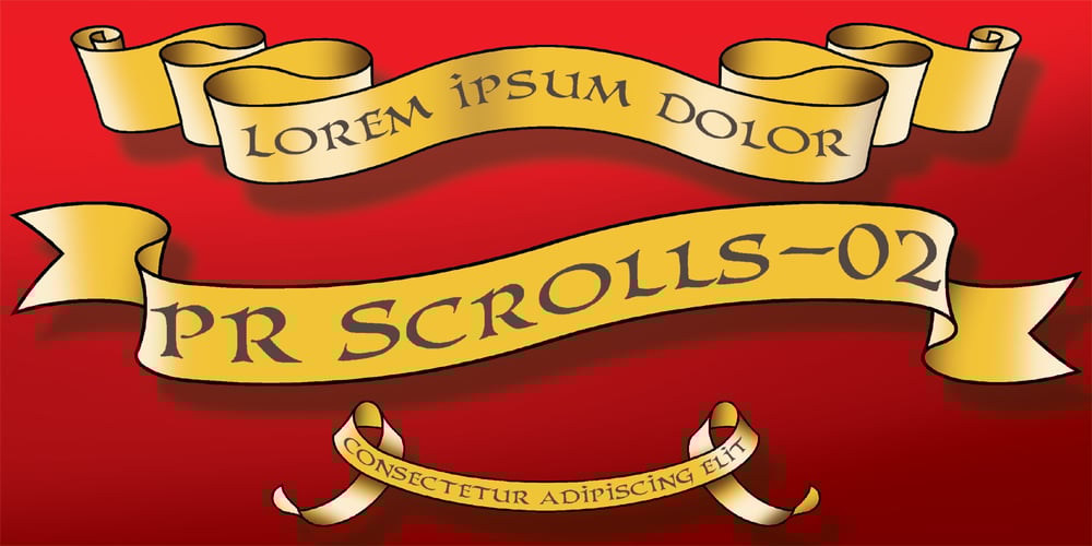 PR Scrolls 02 font