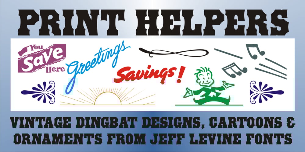 Print Helpers JNL font