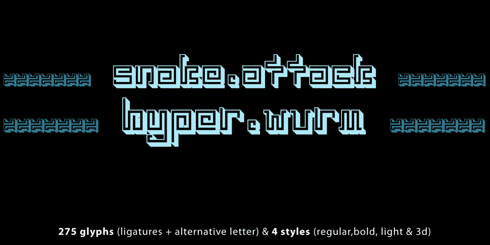 India Snake Pixel Labyrinth Game font