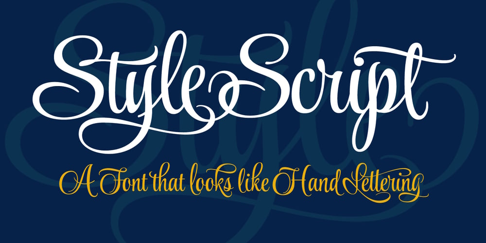 Style Script font