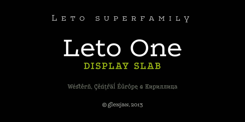 Leto One font