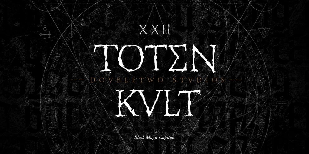 XXII Totenkult font