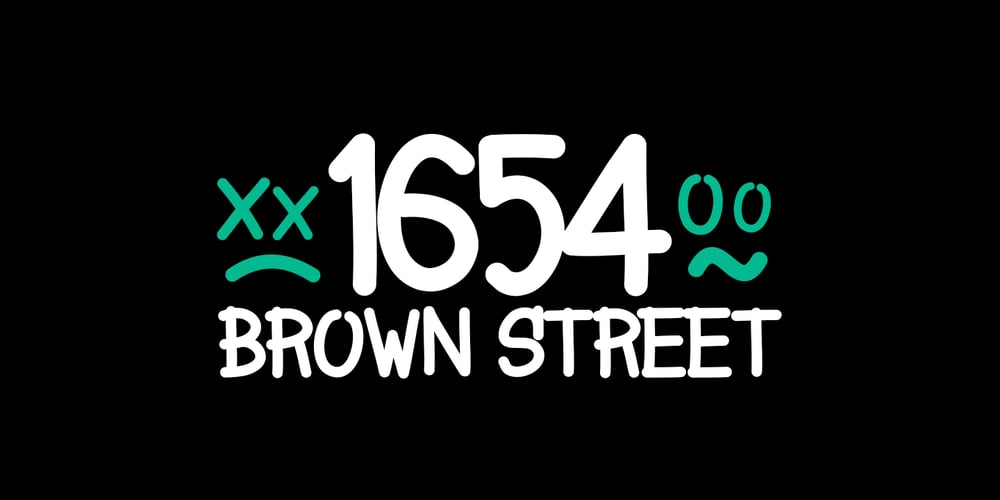 1654 Brown Street font