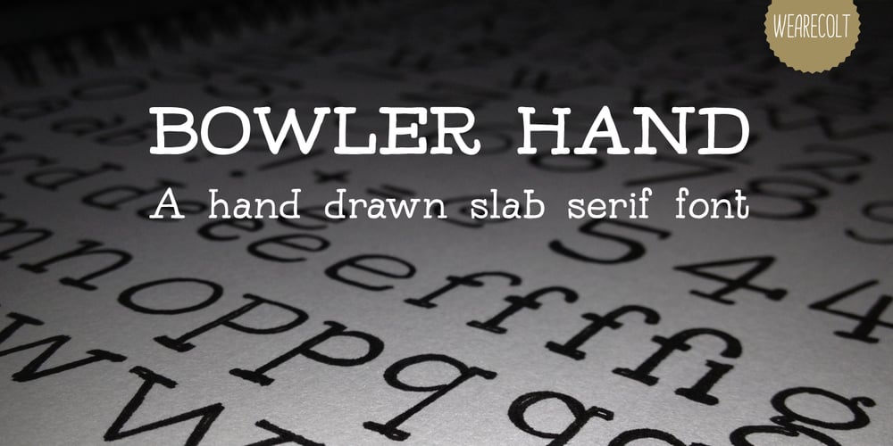 Bowler Hand font
