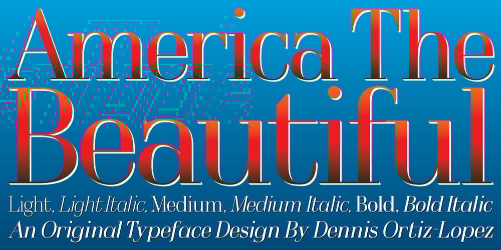 OL America The Beautiful font