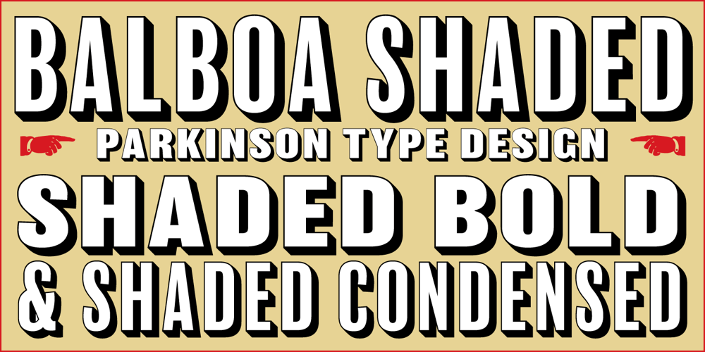 Balboa Shaded font