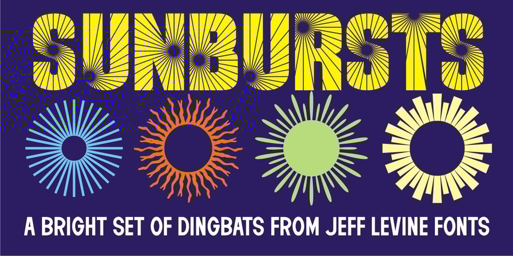 Sunbursts JNL font
