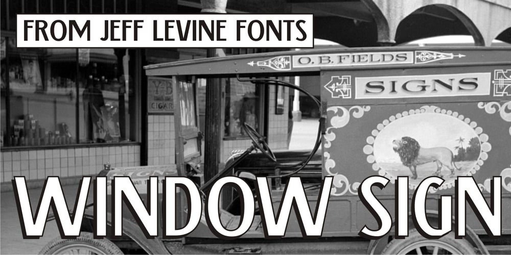 Window Sign JNL font