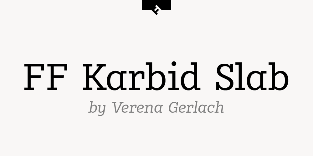 FF Karbid Slab font