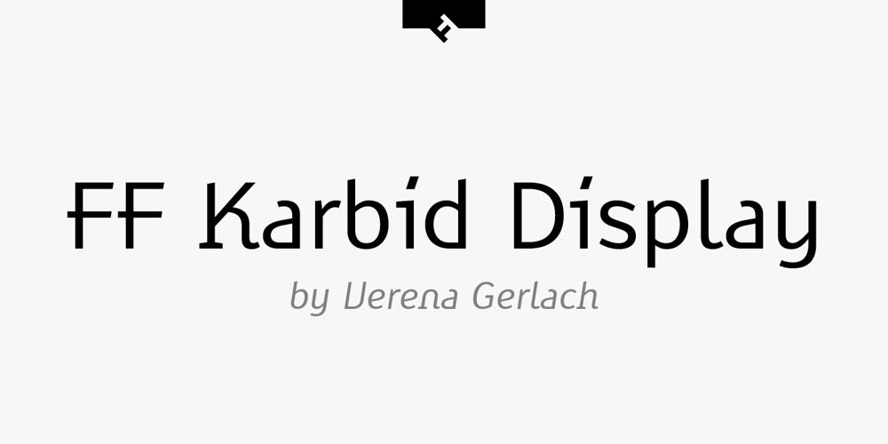 FF Karbid Display font