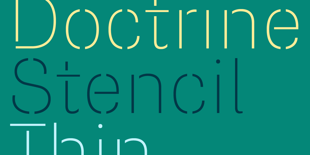 Doctrine Stencil font