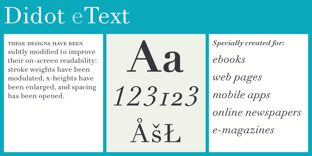 Linotype Didot eText font
