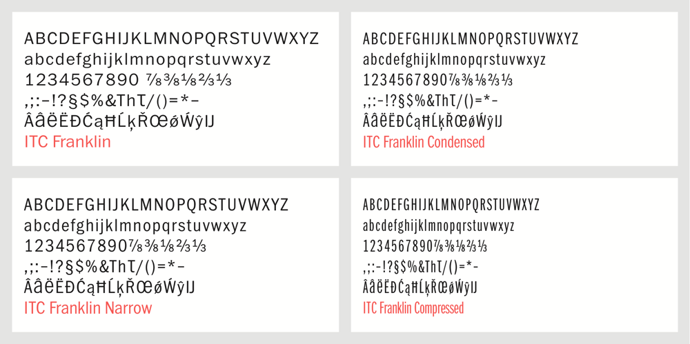 ITC Franklin font